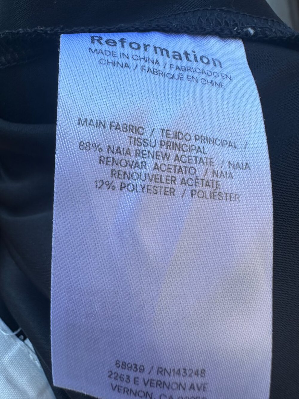 Reformation Gale Satin Mid Rise Bias Pants Pull On L READ - Picture 8 of 8